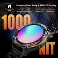 thumbnail image 5 of KOSPET Tank T3 Ultra 2 Smartwatch (GPS), Reloj Inteligente con Pantalla AMOLED 1.43", Brújula/Altímetro/Presión, Unibody Acero Inoxidable, Llamadas Bluetooth, IP69K Impermeable (Dos Correas, 5 of 5