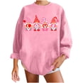 thumbnail image 2 of EQWLJWE Valentine's Day Sweatshirt for Women,Adorable Gnome Love Print Tops Shirts Casual Long Sleeve Crewneck Sweatshirts, 2 of 5