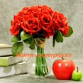 thumbnail image 7 of Zukuco 10 PCS Artificial Rose Flower Silk Roses Bouquet with Long Stem Fake for DIY Wedding Party Home Halloween Christmas Decoration (Red), 7 of 7