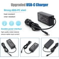 thumbnail image 2 of 65W Universal USB Type-C Power Supply Adapter Cord for HP Lenovo Dell Acer Asus Samsung Chromebook ADLX45YDC2A ADLX45UCCU2A ADLX45UDCG2A ADLX65YLC3A GX20P92530 PA1450-33HQ 860066-001 918337-001, 2 of 7