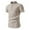 Beige, variant on JIUKE T Shirts for Men Short Sleeve Stand Collar Buttons Fashion Shirts Slim Fitted Business Casual Tees Tunic Tops