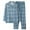 Dark Blue, variant on Pajamas for Men Set Plaid Home Wear Cardigan Long Sleeve Collared Top And Loose Pants Sleep Pajama Loungewear Sleepwear 2 Piece Pj with Pockets