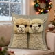 thumbnail image 4 of Bonita funda de almohada bordada de pelusa corta de 45 cm | Funda de almohada decorativa para sofá, dormitorio y sala de estar | Cojín decorativo suave para el hogar, 4 of 5