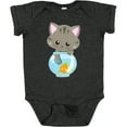 thumbnail image 3 of Inktastic Cute Cat, Little Cat, Kitty, Kitten, Fish Bowl Girls Baby Bodysuit, 3 of 5