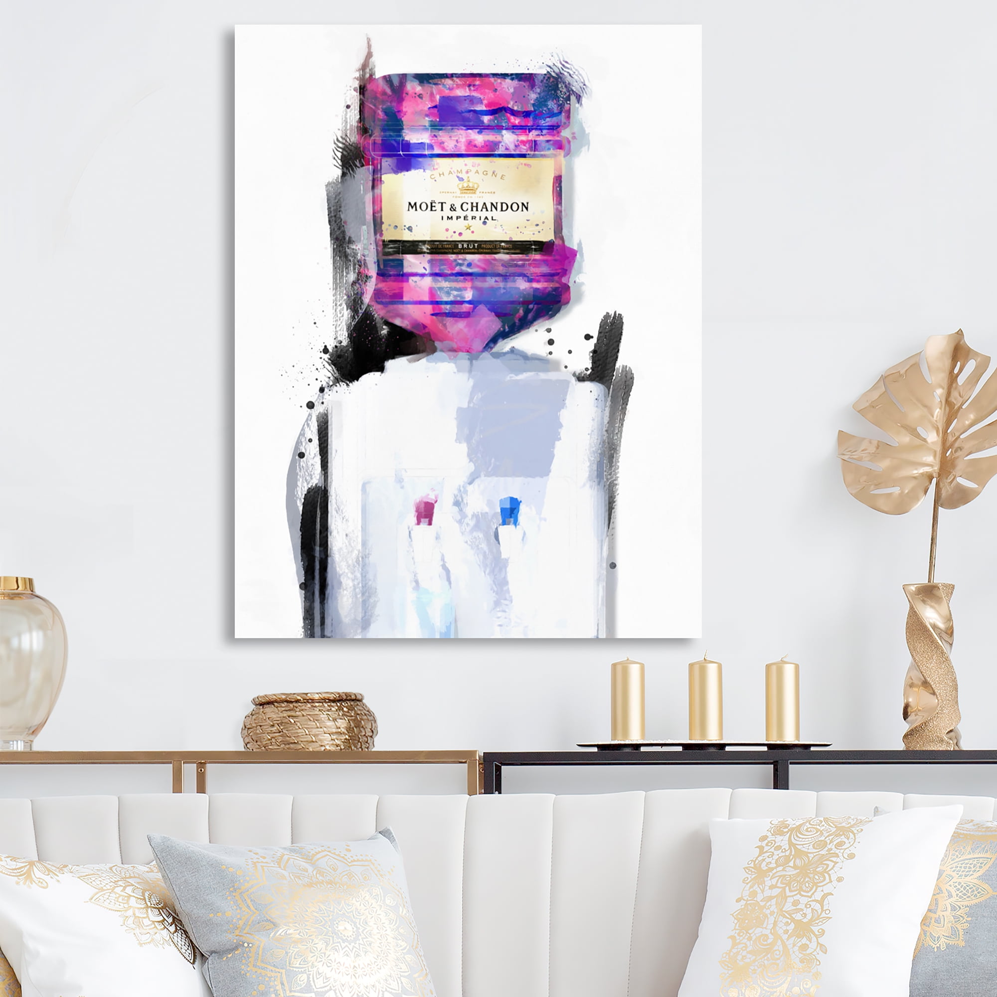 Designart Luxury Champagne Dispenser Canvas Wall Art
