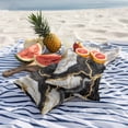 thumbnail image 6 of 2 Pack Outdoor Waterproof Throw Pillow Covers,Natural Black White Marble Gold Crack Decorative Square Pillow Case Patio Pillowcases for Chair Couch Sofa 16x16in, 6 of 9