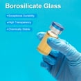 thumbnail image 4 of Uxcell 12Pcs 3ml Clear Borosilicate Glass Sample Vials for Lab Solid Liquid Powder Storage, Dark Silver Tone, 4 of 6