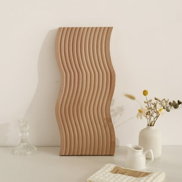 Bandeja de madera para escritorio | Forma irregular de estilo japonés | Organizador multiusos para llaves, relojes y teléfonos | Portavelas de aromaterapia | Bandeja para servir aperitivos y frutas