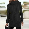 thumbnail image 2 of RYRJJ Women Trendy Casual Turtleneck Sweater Long Sleeve Slouchy Cable Knit Tunic Sweaters Lightweight Pullover Jumper Tops with Pockets(Black,S), 2 of 5