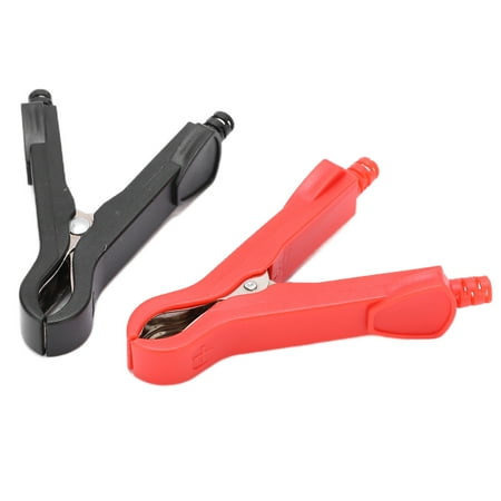 

Brrnoo 2Pcs 30A Test Clip Nickel Plated Brass Test Terminal Clamp With Protective Cover