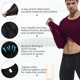 thumbnail image 5 of Camisa de compresión Queerier para hombre, manga larga, deportiva, color vino, 5 of 7