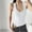 White, variant on Summer Tank Tops For Women Dgankt Women's Sleeveless Solid Color Elastic Slim Vest Sleeveless Round Neck Top