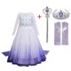 thumbnail image 1 of New Summer Princess Elsa Costume Girls Fancy Tulle Girl Costumes Full Sleeve Holiday Children Clothing Party Cosplay Dress Up yaoshenbao LED, 1 of 2