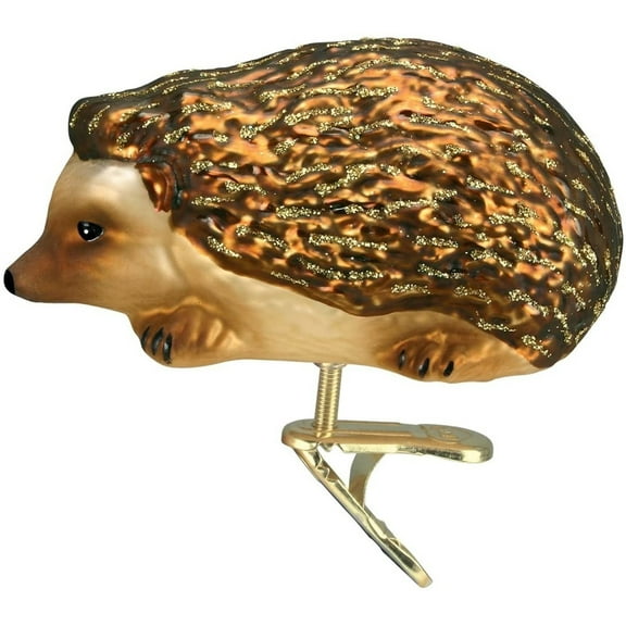 Old World Christmas Blown Glass Clip-on Ornament for Christmas Tree, Hedge Hog