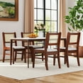 thumbnail image 2 of Gymax 4PCS Rattan Dining Chairs Upholstered Kitchen Chairs w/ Rubber Wood Frame, 2 of 10