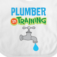 thumbnail image 4 of Inktastic Future Plumber in Training Boys Baby Bib, 4 of 4