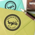 thumbnail image 3 of Printtoo Personalized Wedding Favor Round Wood Mounted Stamp Save The Date Rubber Custom Stamper-1.77 Inches Diamater, 3 of 4