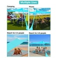 thumbnail image 3 of Beach Tent Canopy 10'x10' Beach Tents Sun Shelter 6-8 Person Beach Canopy Tent Sun Shade Easy Setup Pop Up Beach Shade Canopy Portable Beach Tent UPF 50+ Waterproof, 3 of 8