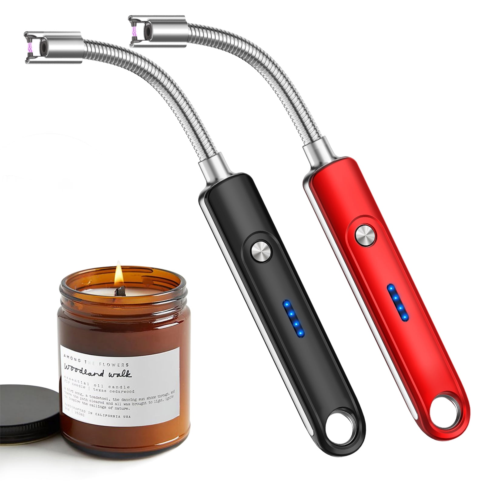 2 Pack Electric Lighter for Candles, Rechargeable USB Lighter with
