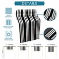 thumbnail image 6 of Striped Black White Table Runner 72 Inches, Farmhouse Line Stripes Classic Bed Runner Dresser Scarves Tabletop for Indoor Outdoor Parties/Ceremony/Banquet, 13" x 72", 6 of 9