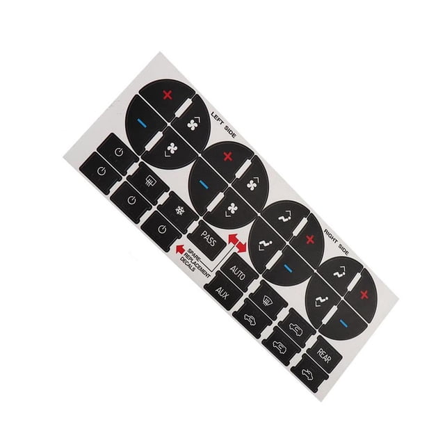 tredstone for AC Dash Button Sticker Easy to Install Buttons Stickers Durable Car Interior Parts Motors Driver Driving Repair