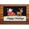 thumbnail image 6 of Natco Happy Holidays Christmas Rug, Nylon, Santa Sleigh Reindeer Print, 20 x 30 inches, Multicolor, 6 of 7