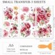 thumbnail image 2 of Juego de 3 pegatinas de rosas de acuarela para transferencia de muebles y manualidades, de 15 x 30 cm, con 1 raspador., 2 of 9