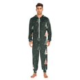 thumbnail image 3 of FORMRS Onesies Pajama for Adults Unisex Hoodie Winter Jumpsuit One Piece Sleepwear, Sizes S-2XL, Green Christmas Trees, 3 of 7