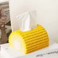 thumbnail image 4 of Xihbxyly Funda para Caja de Pañuelos de Maíz, Elegante Material de Resina, Boca Ancha para Fácil Acceso, Dispensador de Servilletas Multifuncional, Decoración Elegante para El Hogar, Idea de Regalo P, 4 of 7