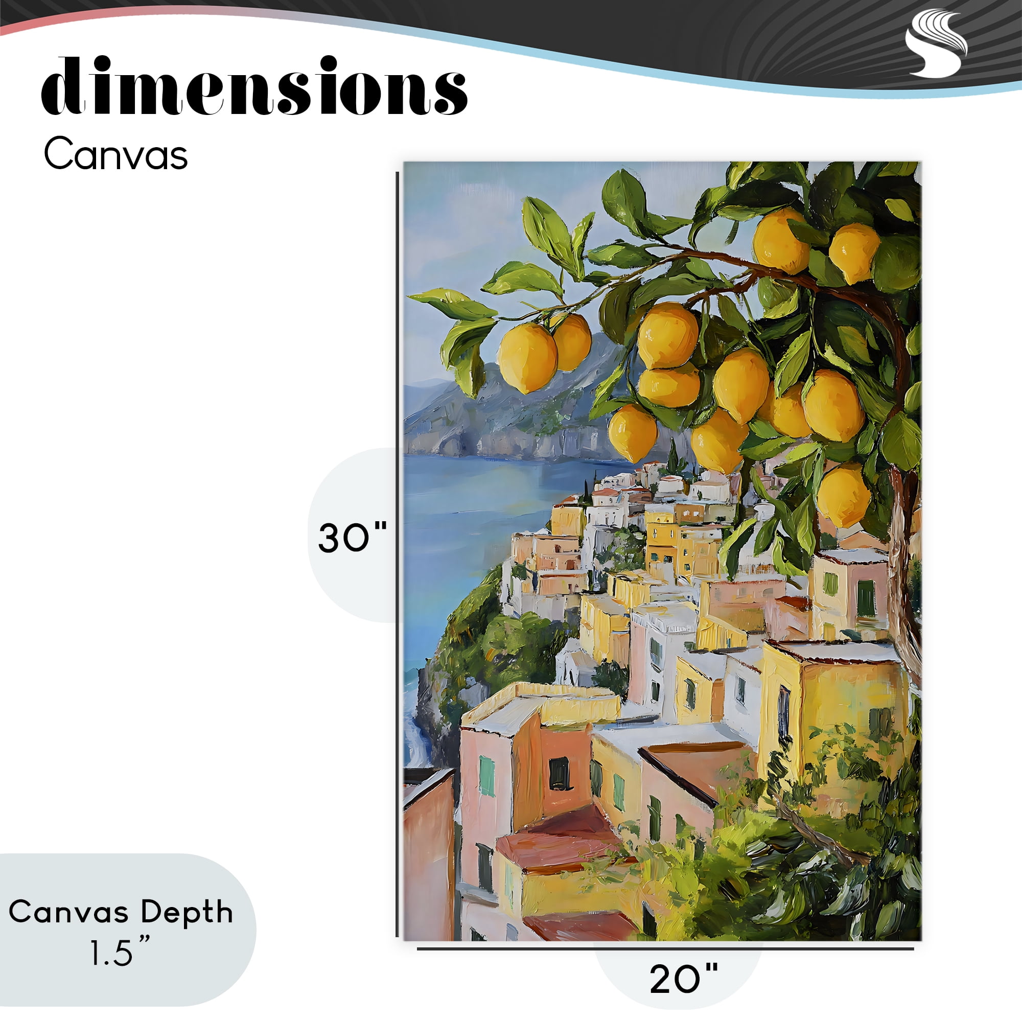 Stupell Industries Mediterranean Lemon Tree Scenery Canvas Wall Art, design by Creative Studio