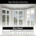 thumbnail image 6 of MERIVILLE 1" Bay Window Curtain Rod Set, Adjustable Side 20–37" and Center 38–72", Single Rod, Black, 6 of 11