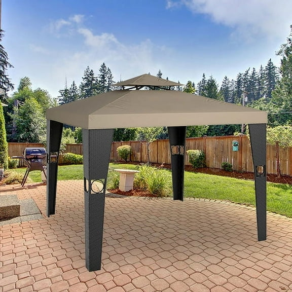 Garden Winds Replacement Canopy Top for CorLiving Riverside Gazebo - Riplock 350