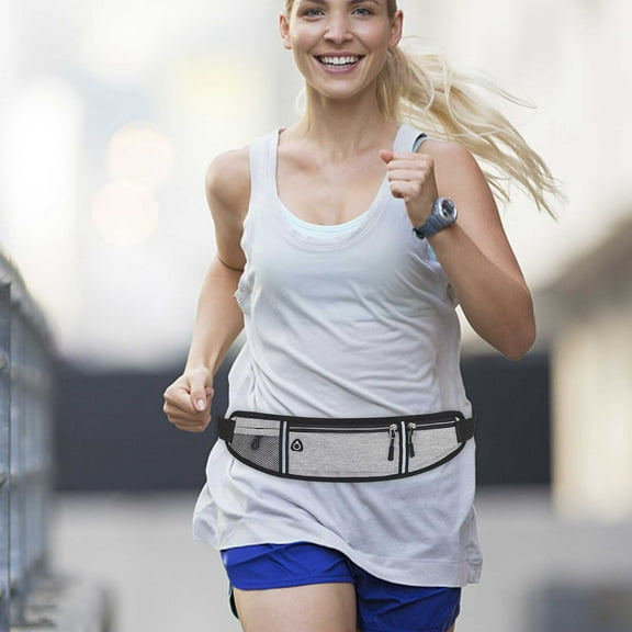 BCZHQQ Slim Running Belt,Workout Fanny Pack for Men Women,Exercise Waist Pack for Apple iPhone Holder,Runner Belt for Running Walking Cycling Camping Gym