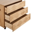 thumbnail image 2 of Hensley 31 Inch 3 Drawer Wood Dresser, Grooved Front, Brown, 2 of 2