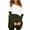 Army Green, variant on Fesfesfes Women Sweaters Casual Splicing Hedging Pocket Blouse Long Sleeve Tops Sweater or