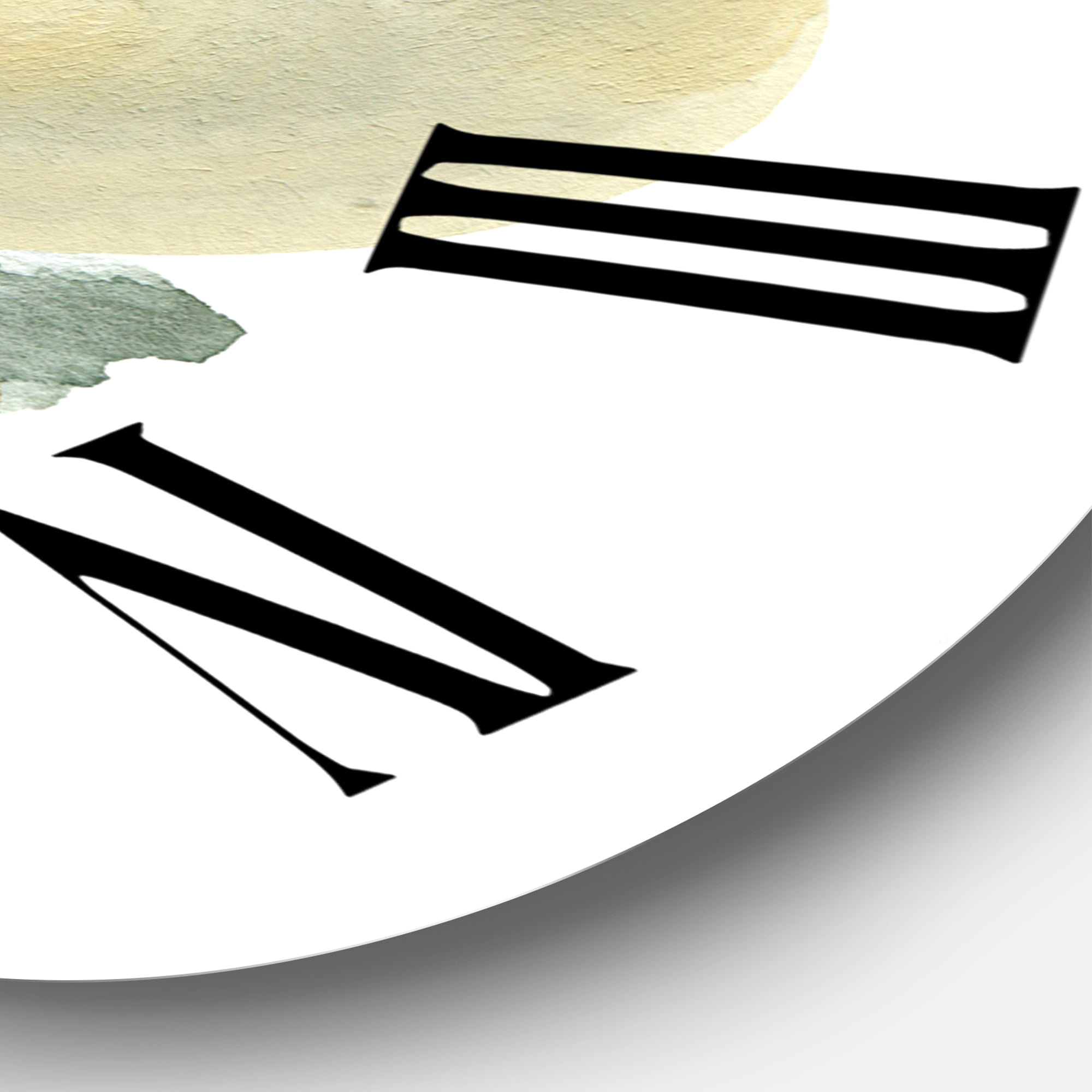 Designart 1 in Quartz Mid-Century Wall Clock