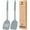 Gray, variant on Pack of 2 Silicone Solid Turner, Non Stick Slotted Kitchen Spatulas, High Heat Resistant BPA Free Cooking Utensils, Ideal Cookware for Fish, Eggs, Pancakes