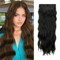 thumbnail image 4 of DPTALR Women's Long Curly Hair Fake Water Ripple Curly Hair Four-piece Set Of Chemical Fiber Hair Extensions, 4 of 4