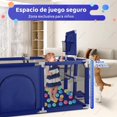 thumbnail image 2 of Corralito para Bebé, Centro de Actividades Interior con Base Antideslizante, Corralito Bebe para Juegos y Actividades, Fácil de Montar y Limpiar (Azul), 2 of 9
