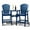 Navy Blue, variant on Tall Adirondack Chairs Set of 2,HDPE Outdoor Adirondack Barstools with Double Connecting Tray Patio Stools Weather Resistant for Outdoor Deck Lawn Pool Backyard,Navy Blue