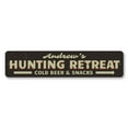 thumbnail image 2 of Hunting Retreat Name Novelty Sign, Metal Wall Decor - 4x18 inches, 2 of 4