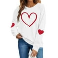 thumbnail image 2 of BEFOKA Long Sleeve Shirts For Women Valentine's Day Crewneck Sweatshirt Love Heart Printed Blouses For Women Dressy Casual Going Out Top Pullover Sweatshirt Holiday Graphic Tops & T-Shirts, 2 of 9