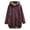 Wine, variant on IROINNID Women's Anorak Coat Long Sleeve Print Hoodie Outwear, Loose Cotton and Linen for Fall Winter Fleece Coat Sweatshirts Thick Lined