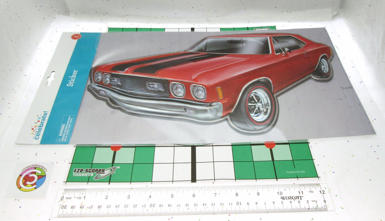 Car Wall Sticker  10 x 15 inch  Peel and Stick  Decor