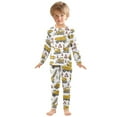 thumbnail image 3 of joogoo Truck Excavator Car Yellow 2 Piece Long Sleeve Tee and Pants Cotton Pajama Set 6Y, 3 of 7