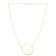 Royal Chain RCC10908-18 18 in. 14K Yellow Gold Polished Initial C Necklace with Lobster Clasp