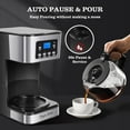 thumbnail image 5 of pupikeji 12-Cup Programmable Coffee Maker, Regular & Strong Brew Drip Coffee Machine for Home and Office, Glass Carafe, Pause & Serve, Auto Shut Off, Black & Stainless Steel, 5 of 9