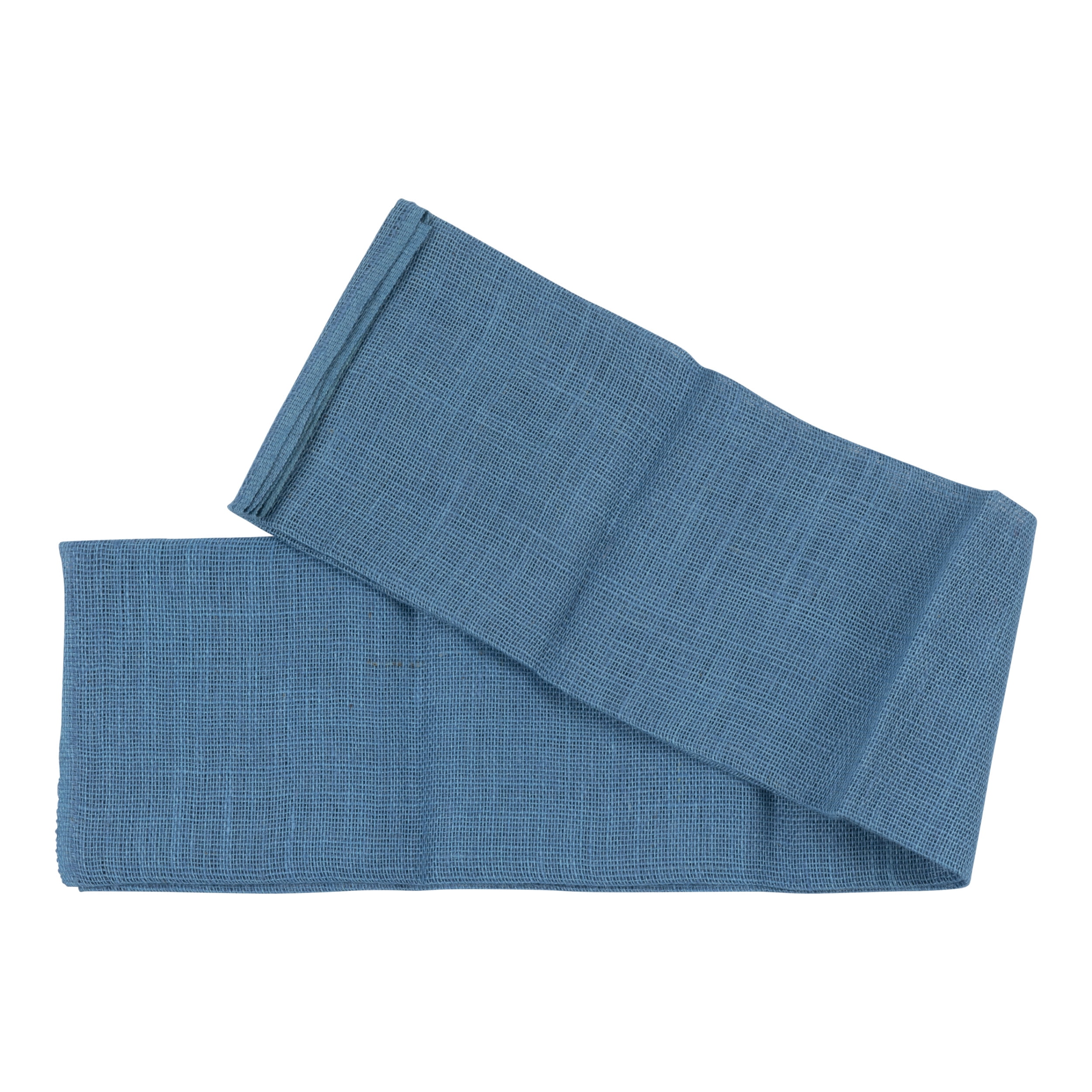 (2 pack) Allen Company Precut Natural Jute Burlap, Finished Edges, 46"W x 1-Yard, Tranquil Blue