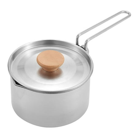 

Portable Outdoor Pot Camping Cooking Soup Pot Stainless Steel Cooker Water Kettle