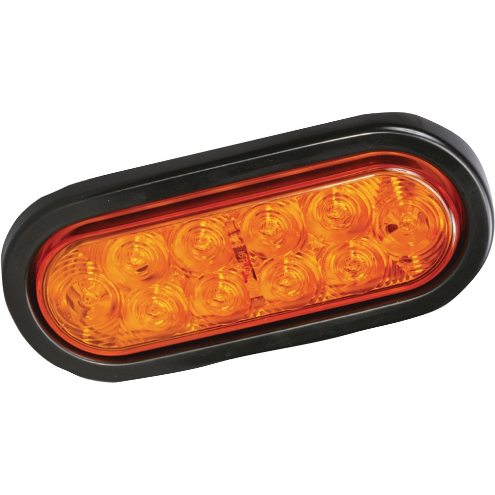 Wesbar 283564 Amber Waterproof LED 6" Oval Turn Trailer Light Walmart